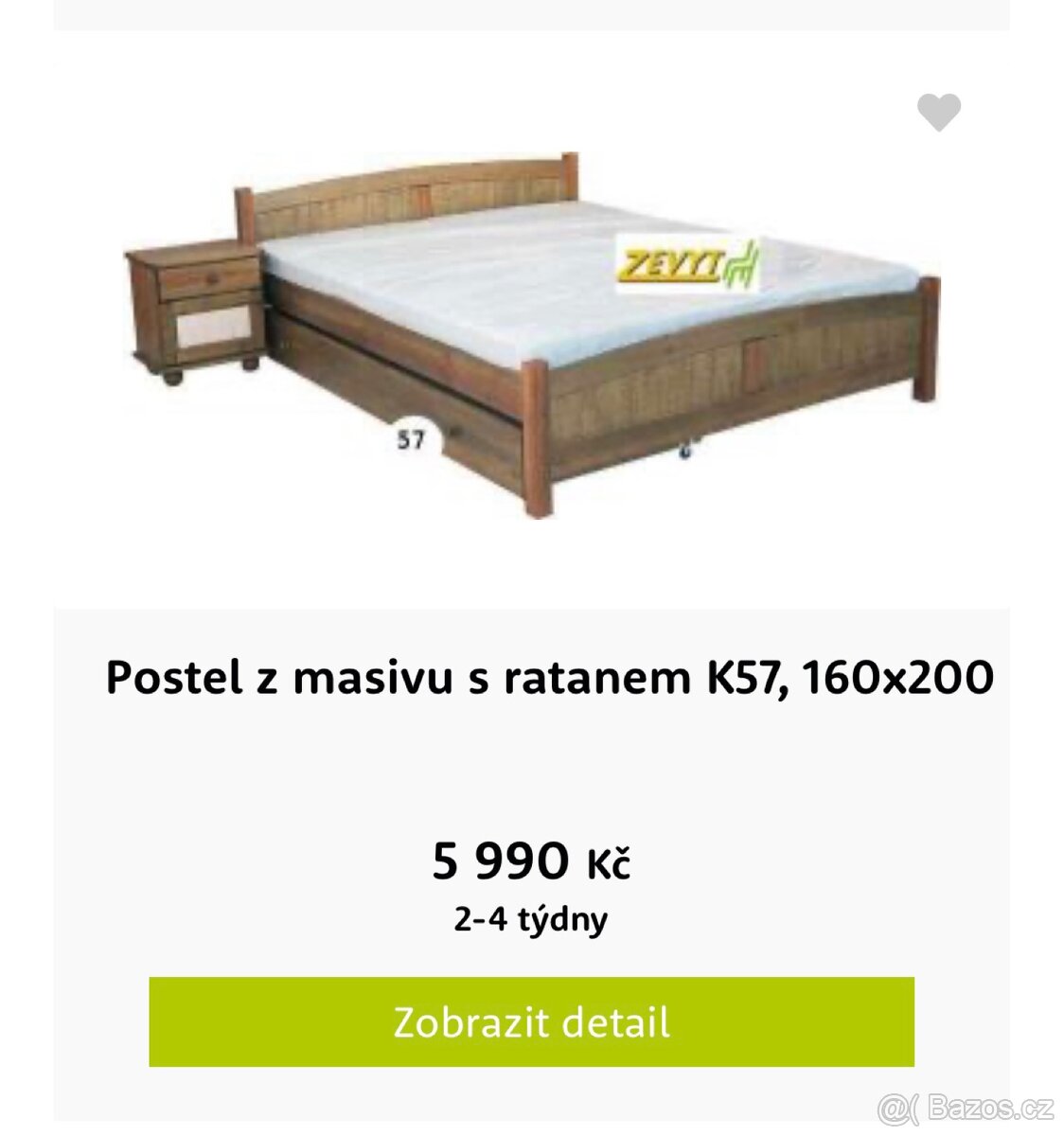 Dřevěná ložnice komplet masiv - 10
