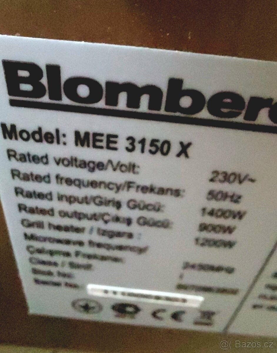 Vestavná mikrovlnka Blomberg MEE 3150 X – použitá, funkční - 10