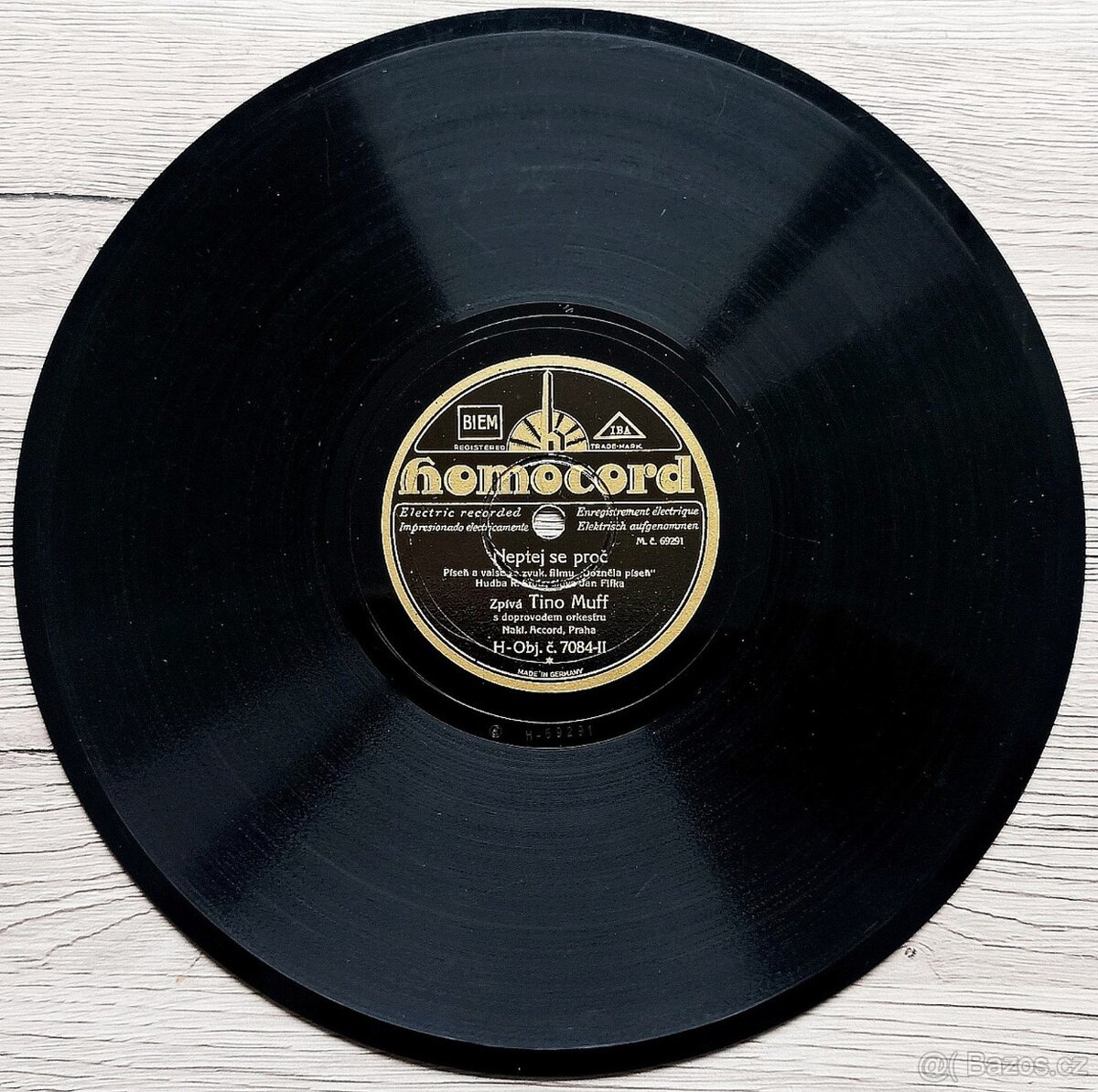 Sada 2 - 5 českých šelakových gramodesek 1930 - 1932 - 10