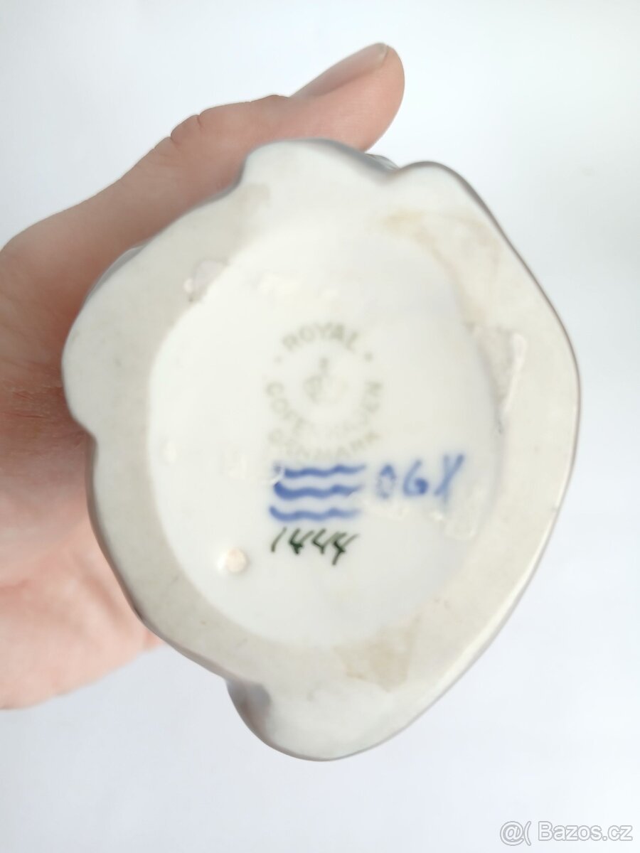 Starožitná porcelánová figurka opice - Královská Kodaň - 10