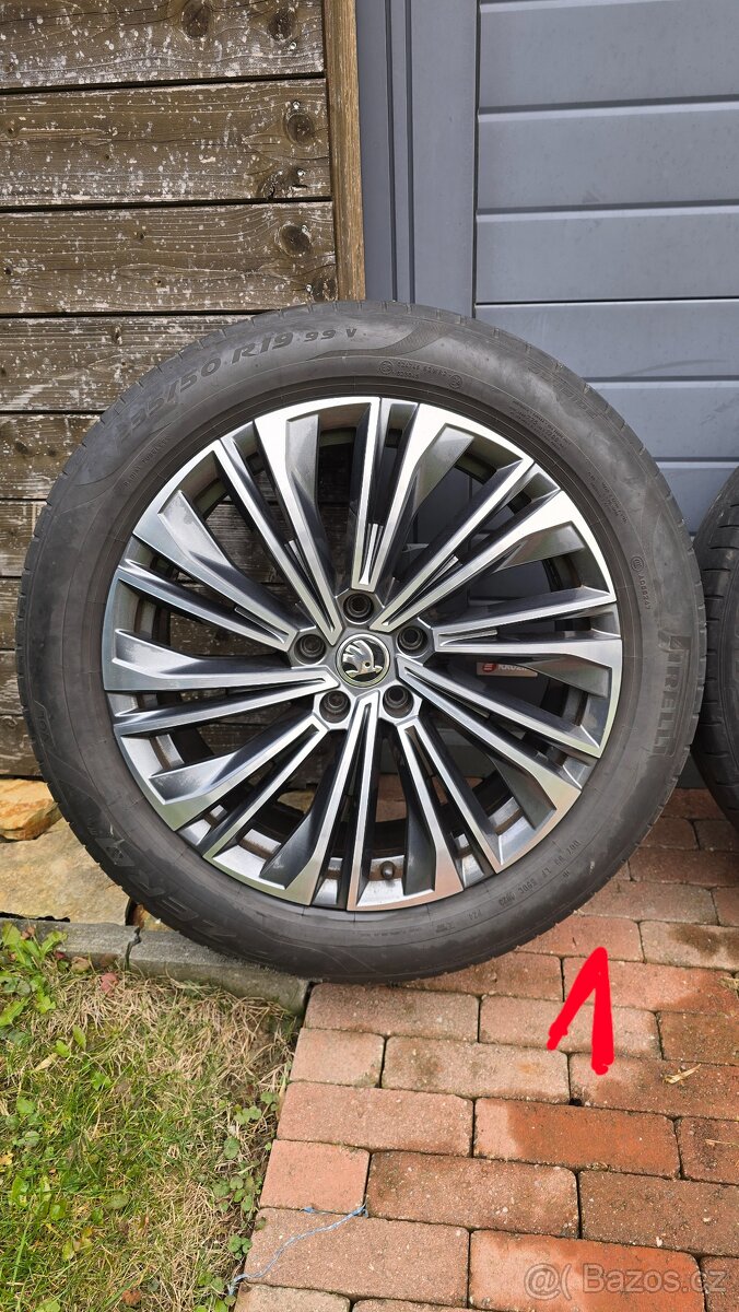 Orig AL kola Cursa 19" Škoda Kodiaq + PNEU 3 mm - 10