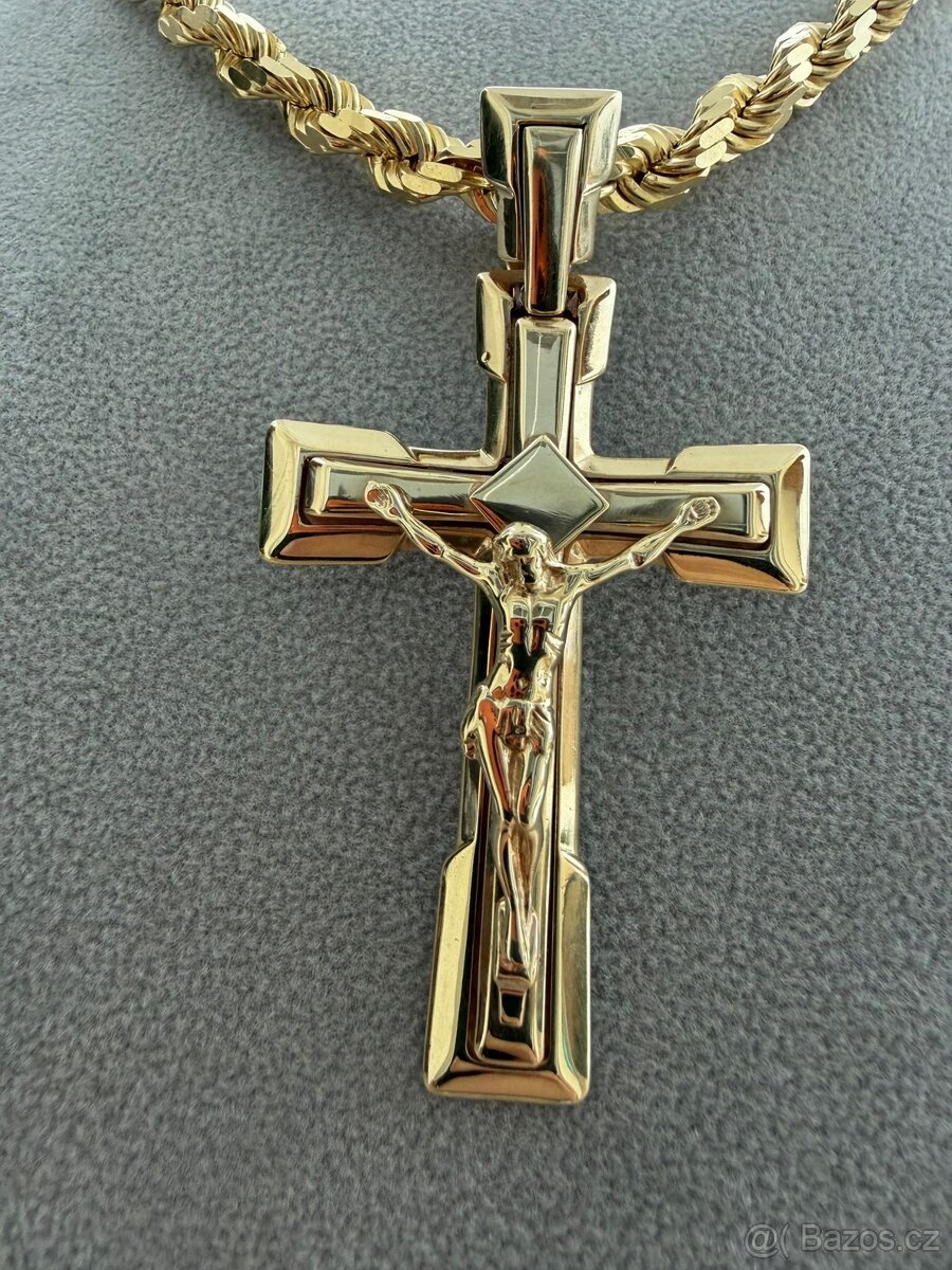 Zlaty kříž - přívěsek 19.67g 585 14k - NOVY NENOŠENÝ ZLATO - 10