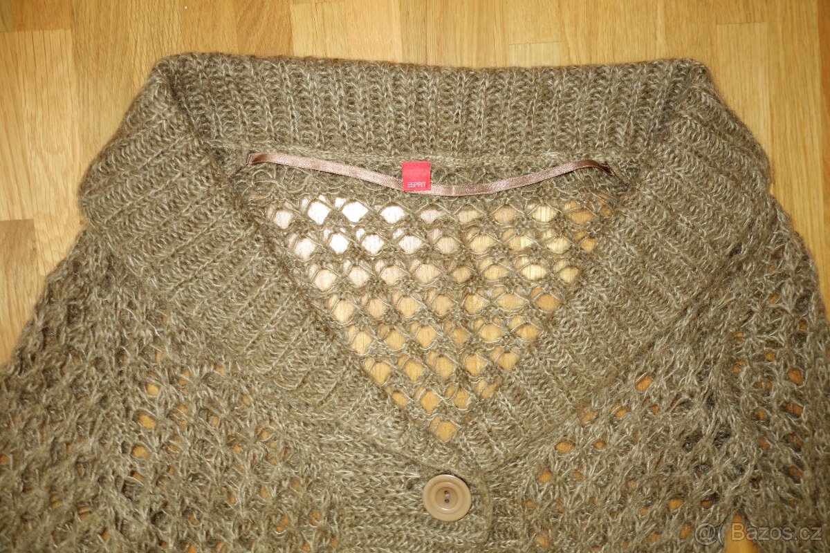 Dámský svetr/ svetřík se šálovým límcem vel. M - 10