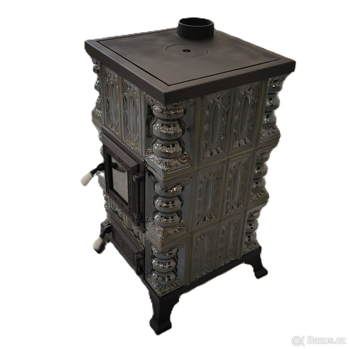 Kachlová kamna Oto s varnou deskou zelená - 10