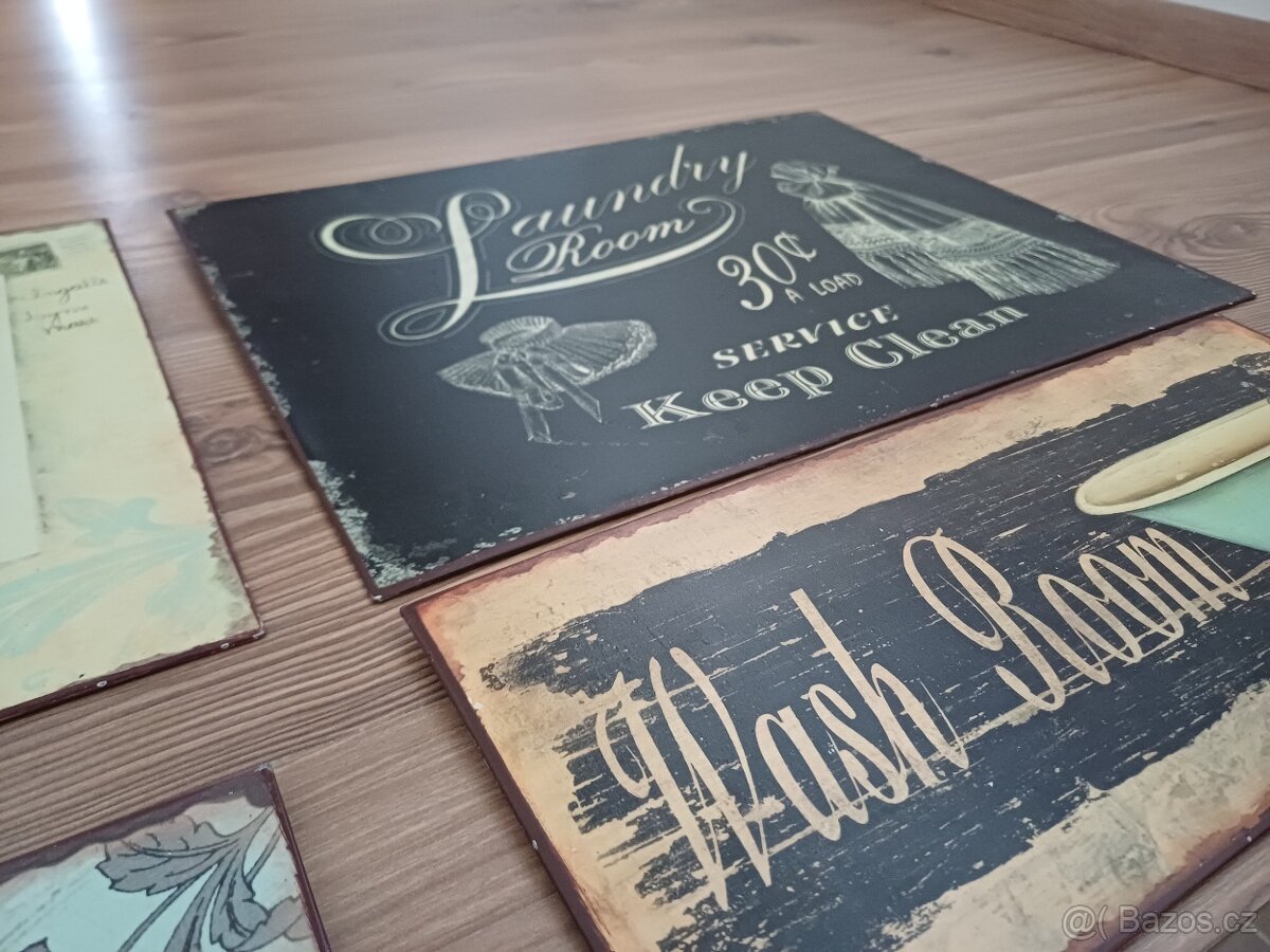 Plechové obrázky/dekorace - 10