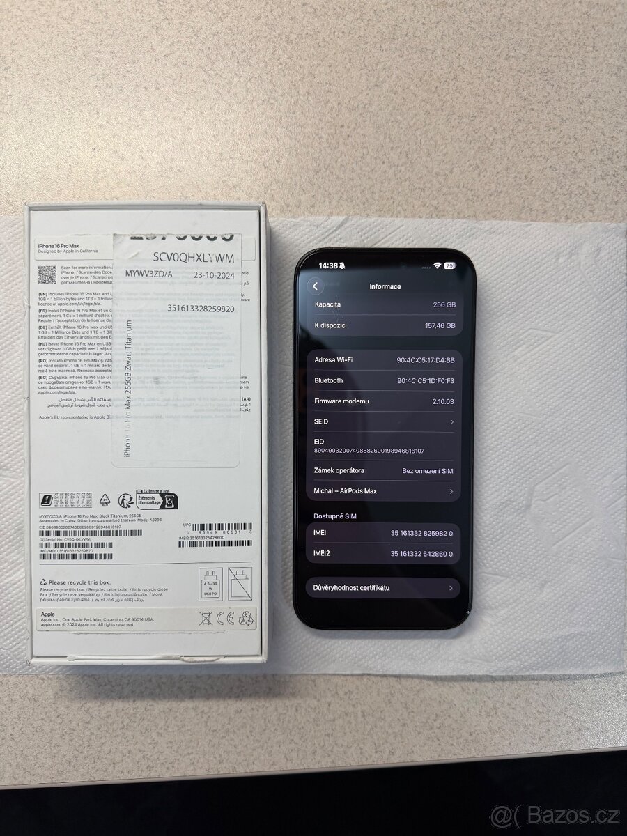 iPhone 16 Pro Max 256gb černý titan - 10