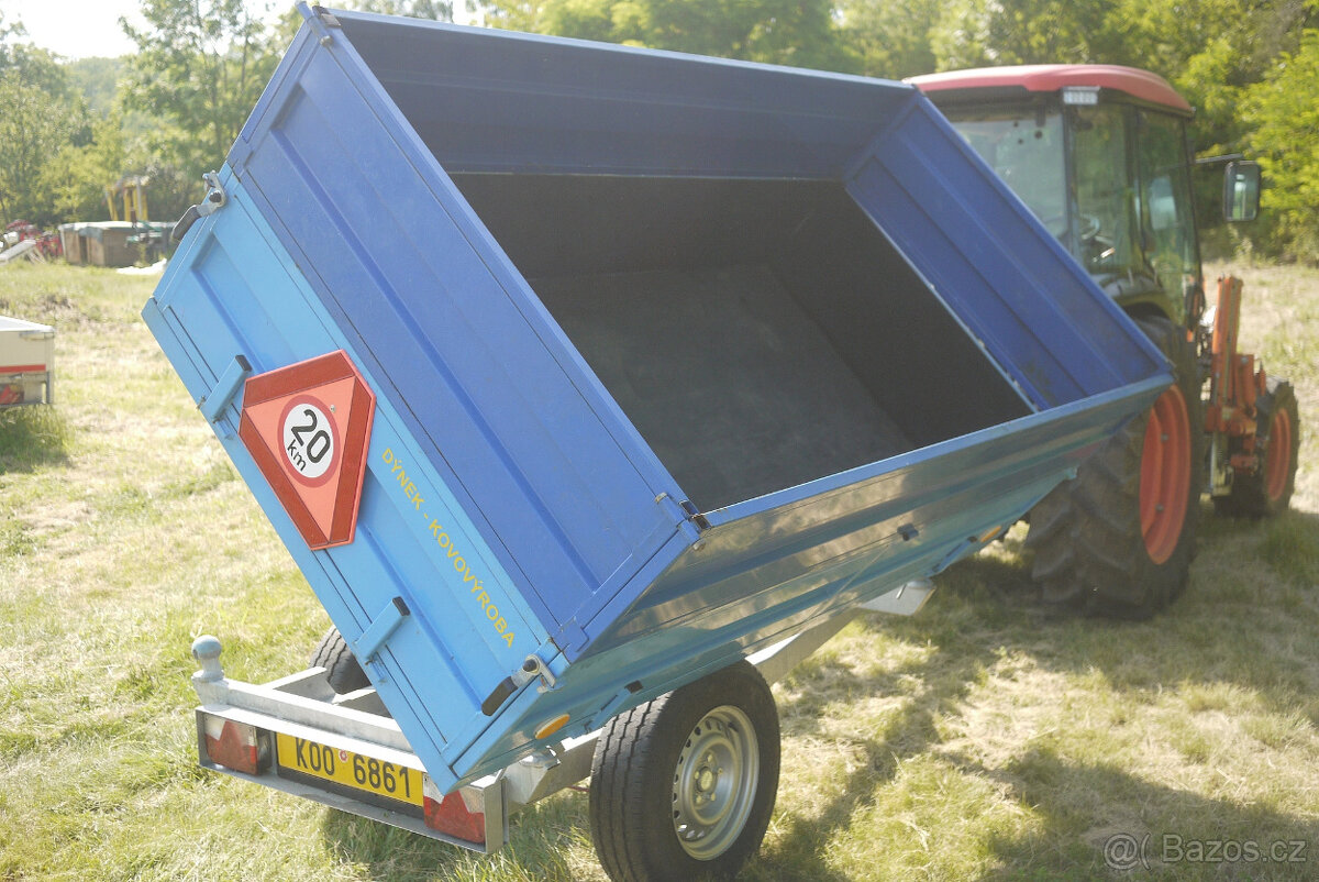 Prodám traktorový vlek Dýnek 1,8 t STK do 2029(cena bez DPH) - 10