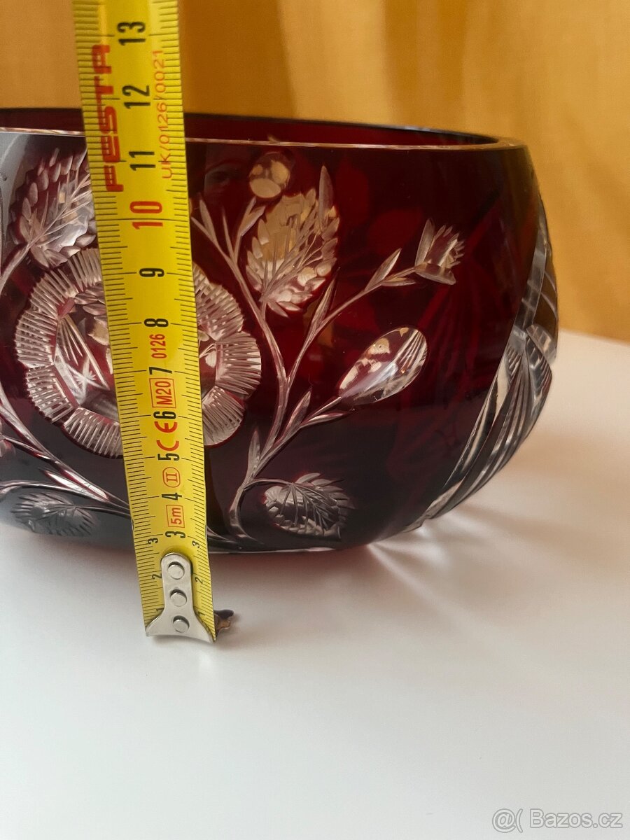 Rubínový koš / mísa - 10