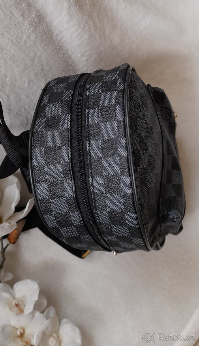 Černo-šedý stylový mini batůžek - 10