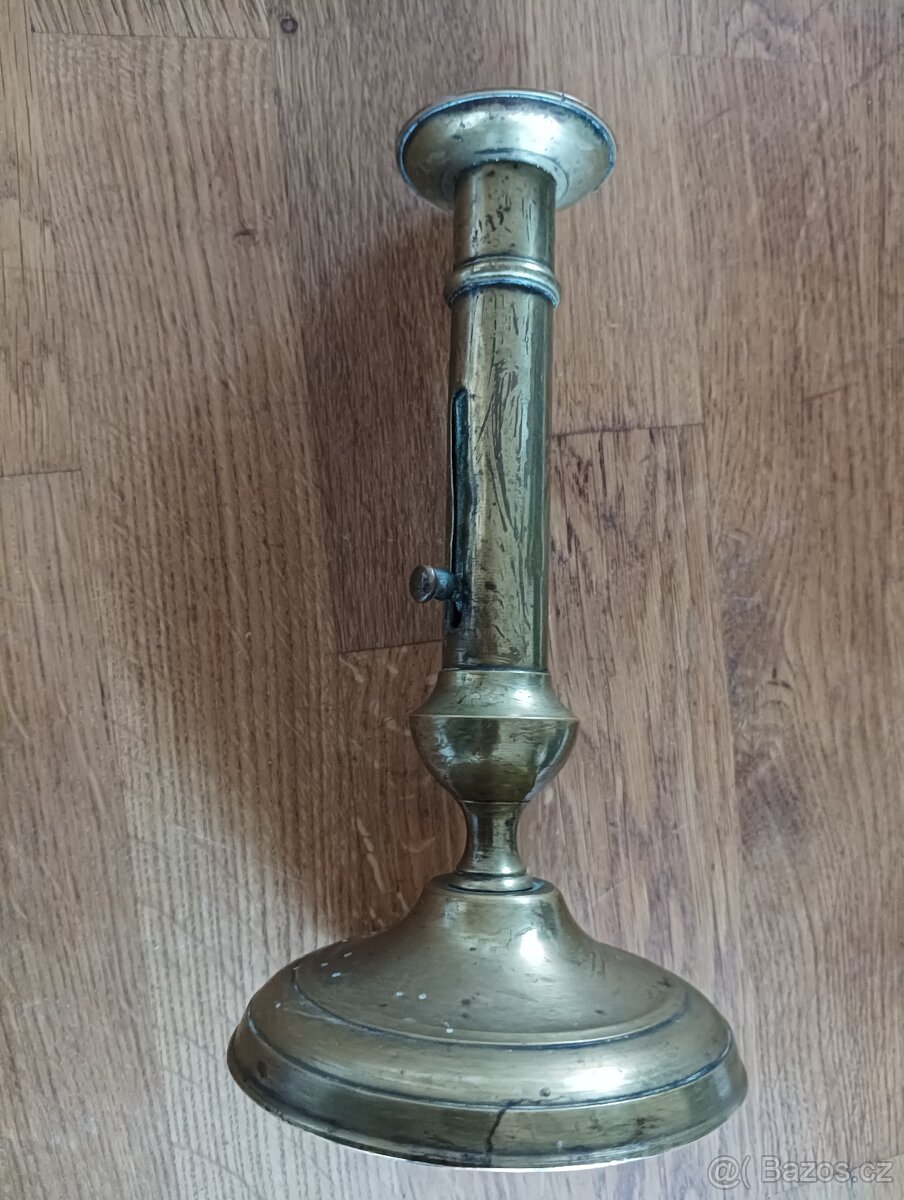 MOSAZNÝ EMPÍROVÝ SVÍCEN BIEDERMAIER 19. STOLETÍ FRANCIE - 10