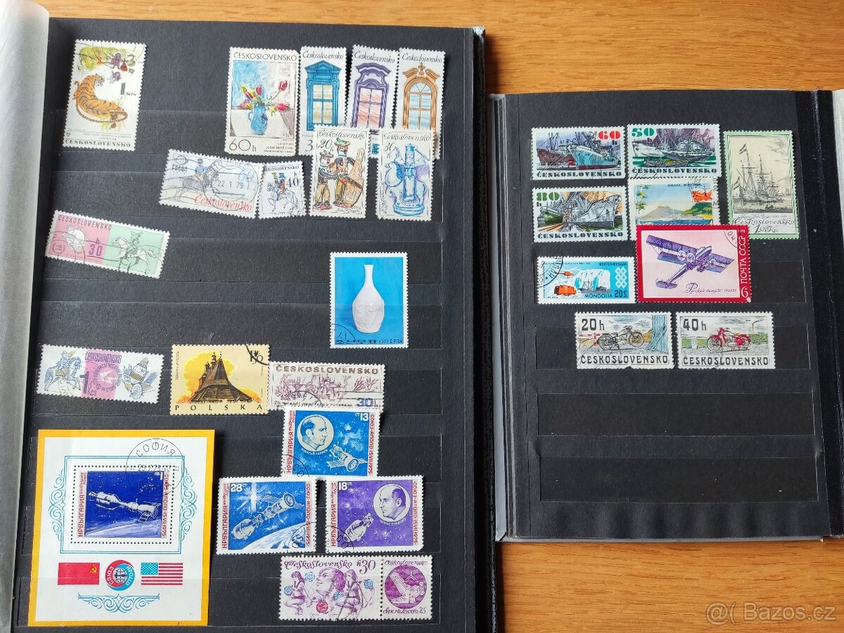 Poštovní známky viz foto dvě alba - 10