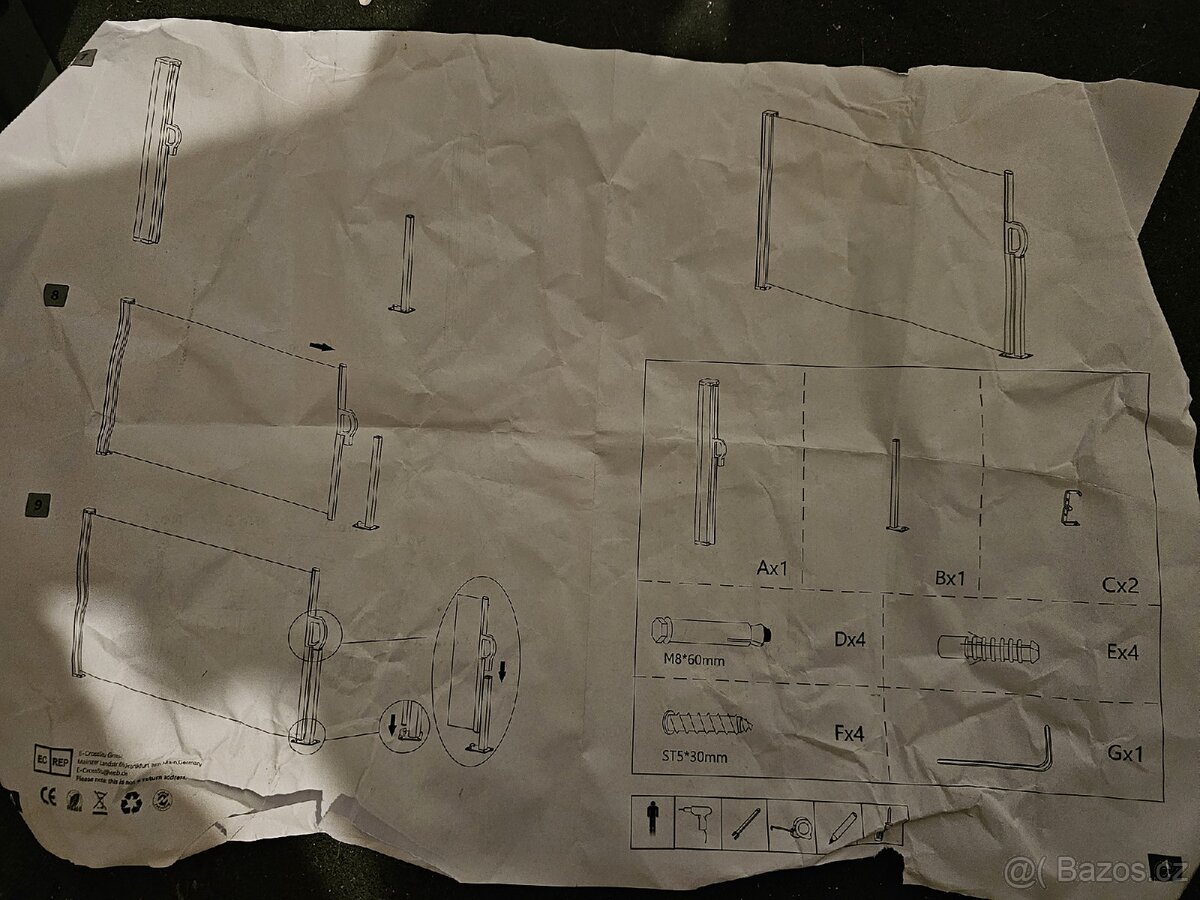 Výsuvná boční markýza 160x300 cm - 10