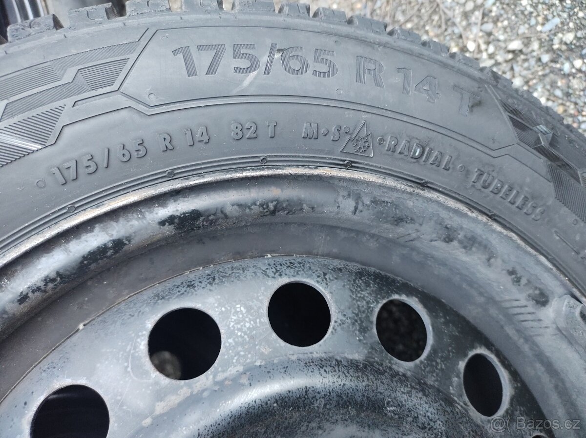 175/65 R14 ZIMNÍ PNEU 8mm + DISKY 4X100 RENAULT - 10