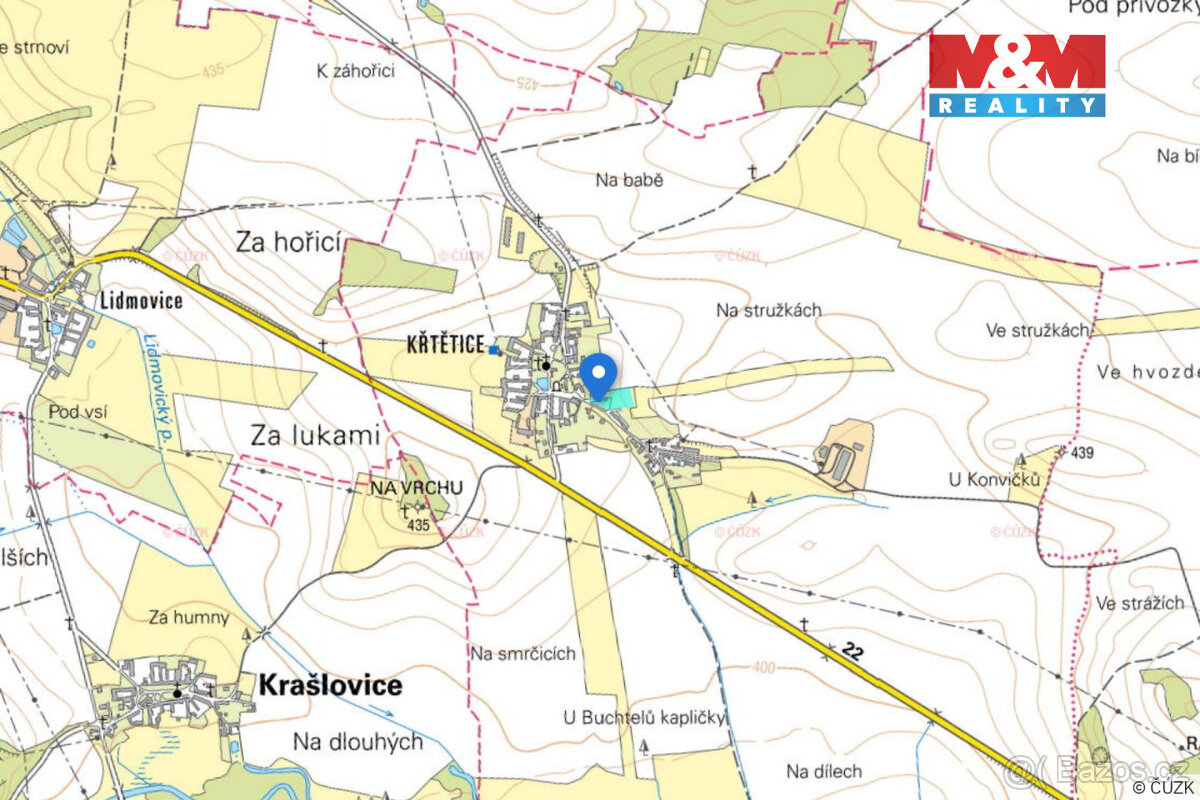 Prodej pozemku k bydlení, 5257 m², Vodňany - Křtětice - 10