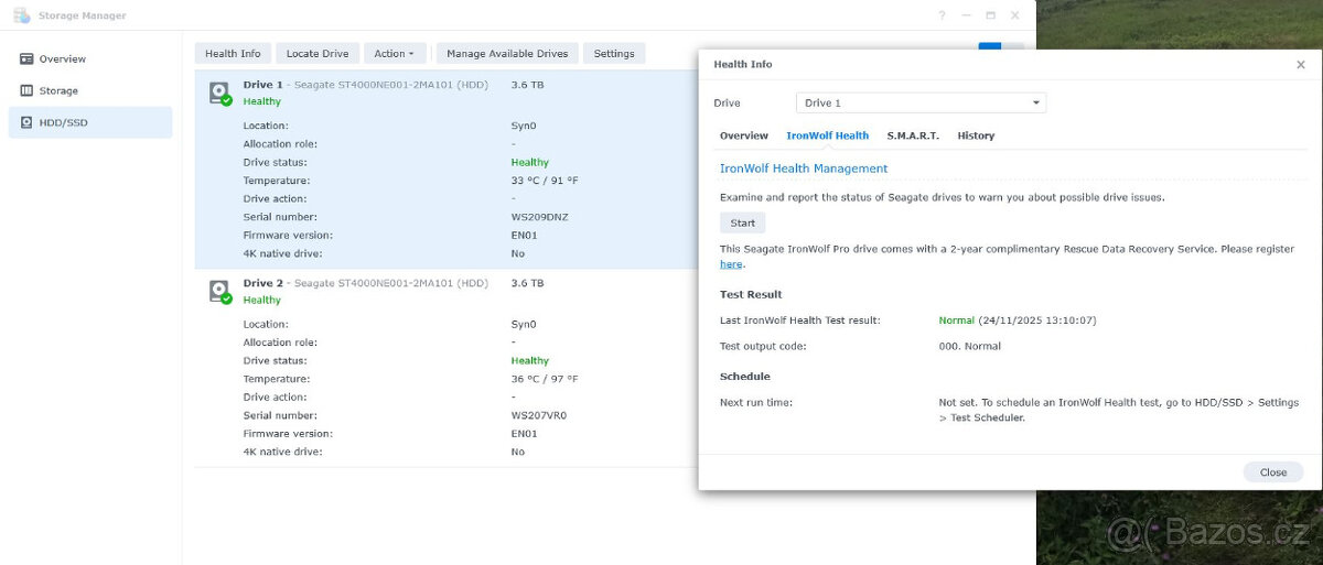 NAS Synology DiskStation DS220+, 2x 4TB Seagate IronWolf Pro - 10
