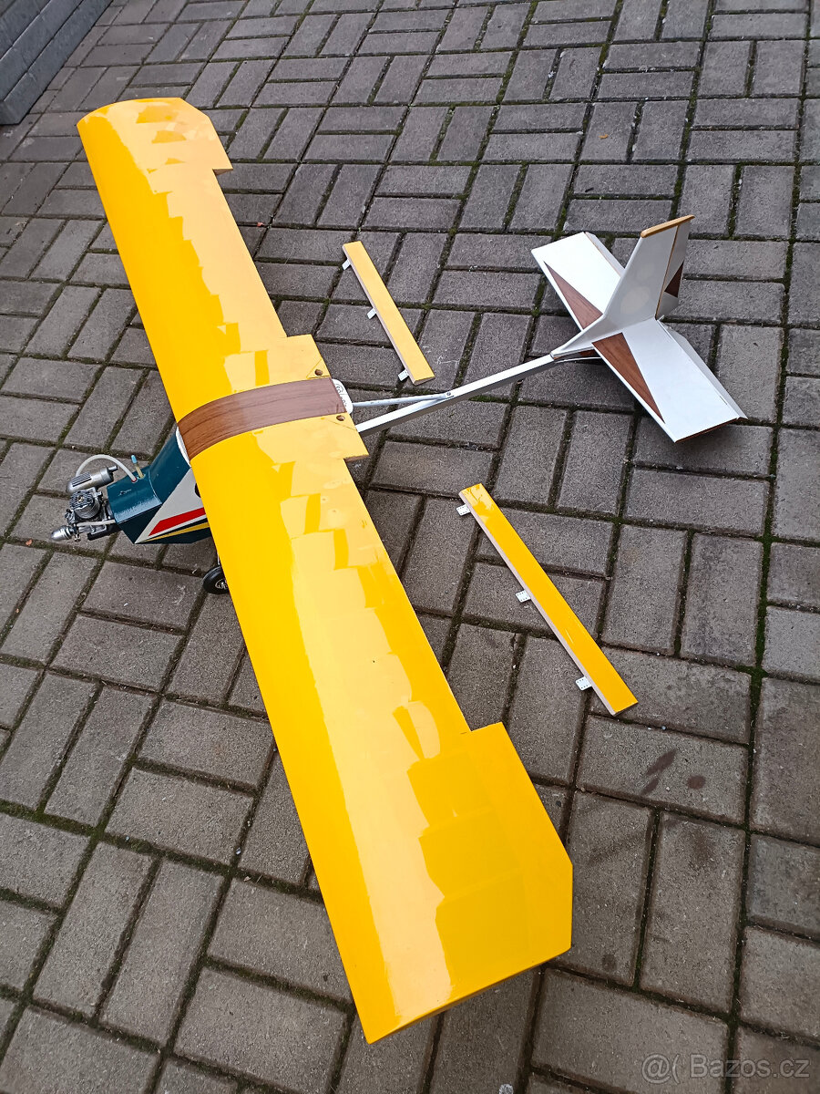 Starší ale nové nelétané rc letadlo motor OS MAX cca nový - 10