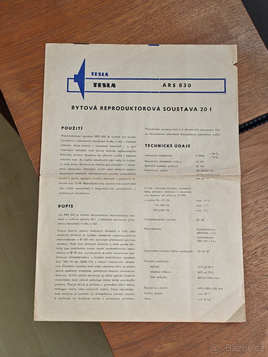 TESLA ARS 830 - 10