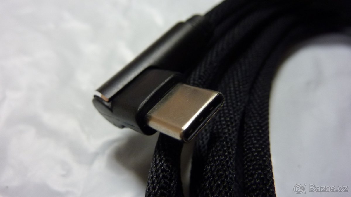 Datový+nabíjecí kabel USB typ C-90° 2m-černý-nový - 10