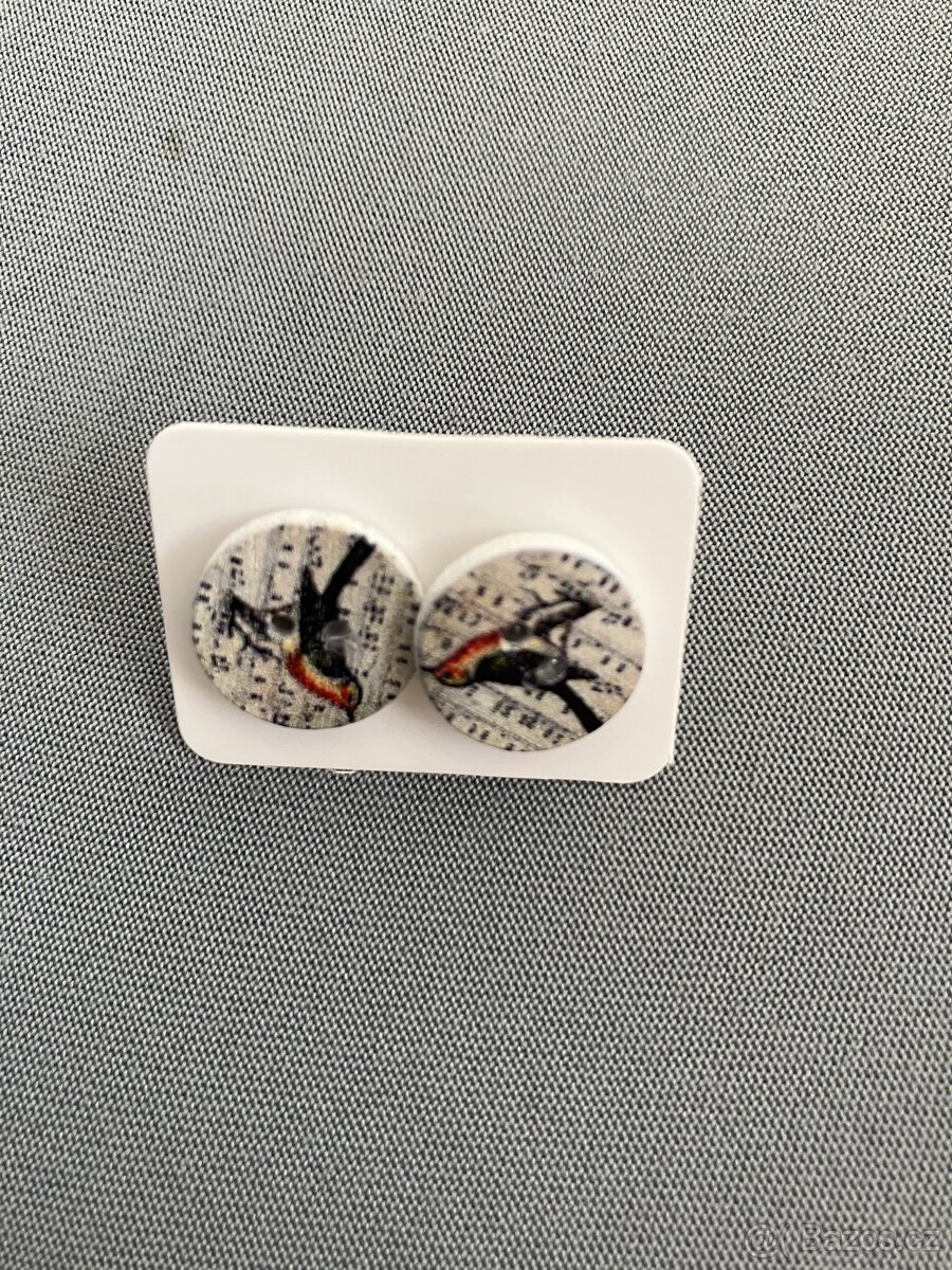 Drevene puzetove nausnice - 10