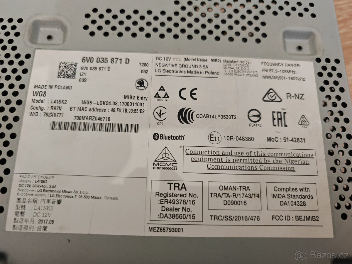 Budíky, rádio Škoda - 10