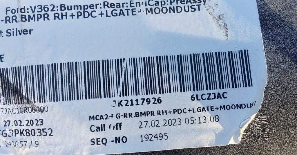 Ford Transit Custom 2012 - 2023 Lavy zadny naraznik - 10