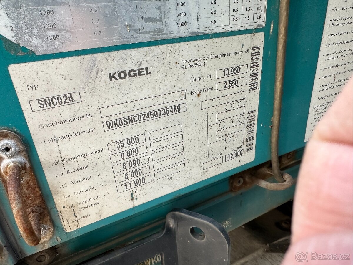 Kogel SN 24 PLACHTA LOW DECK - SAF - 10