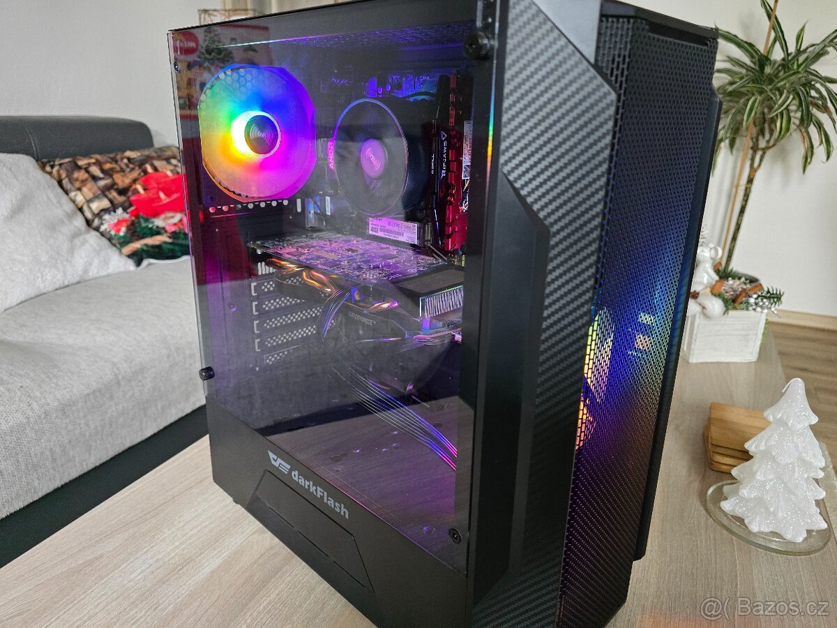 Nové herní PC Darkflash Ryzen 5, 24Gb ram, GTX 660, W11 - 10