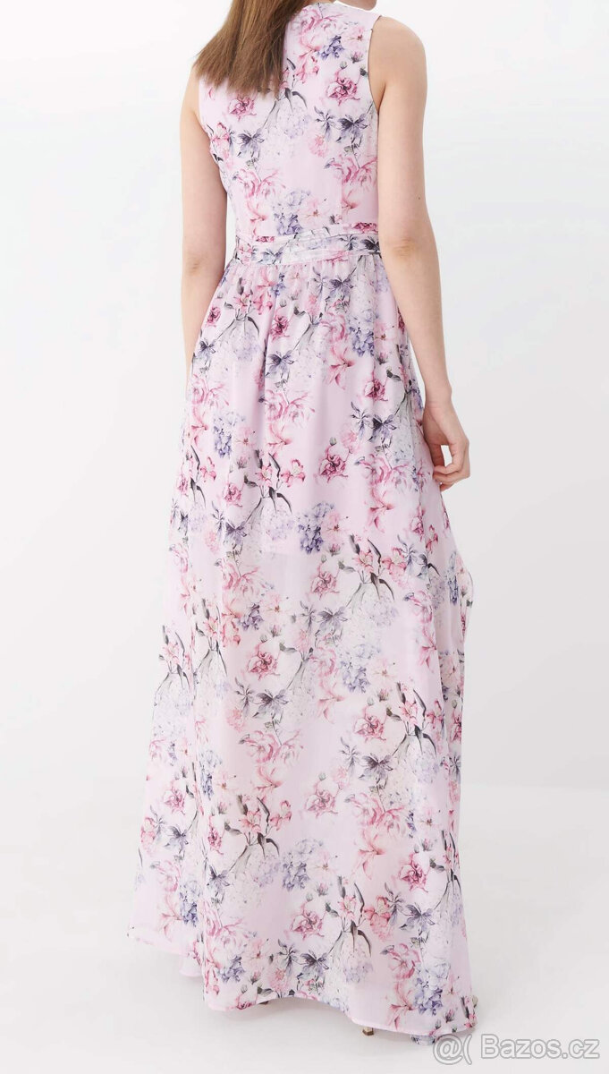 Dámské dlouhé šaty šifonové květované Mohito S 36 - 10