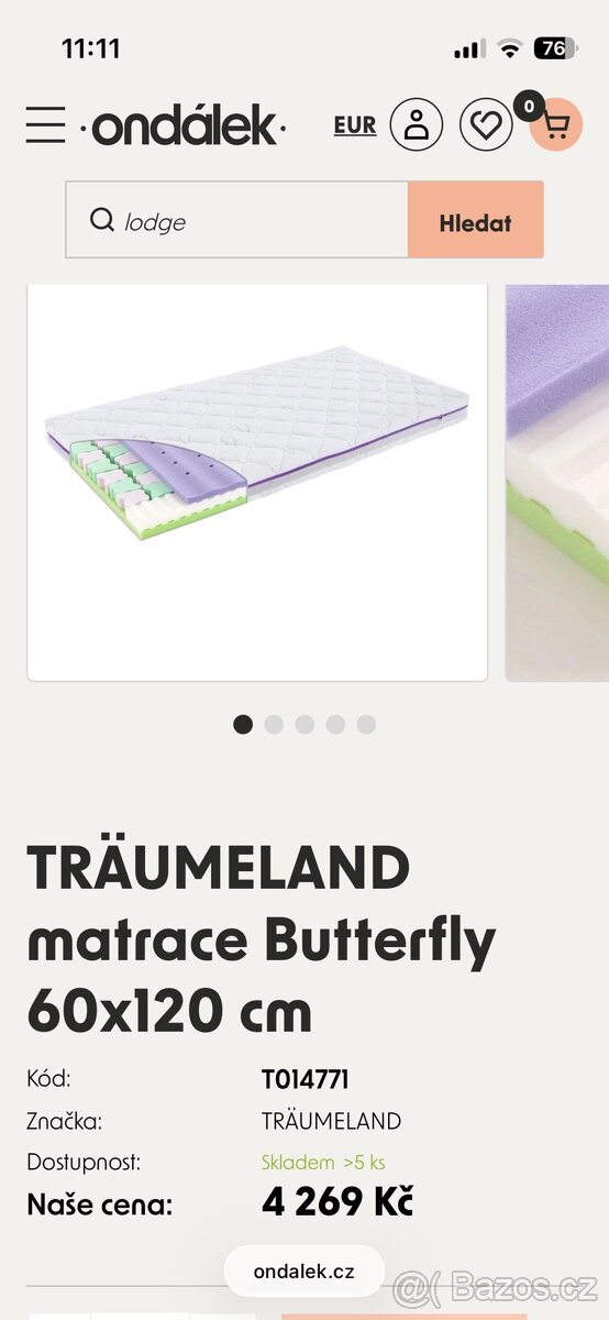 Postýlka Ikea + luxusní matrace - 10