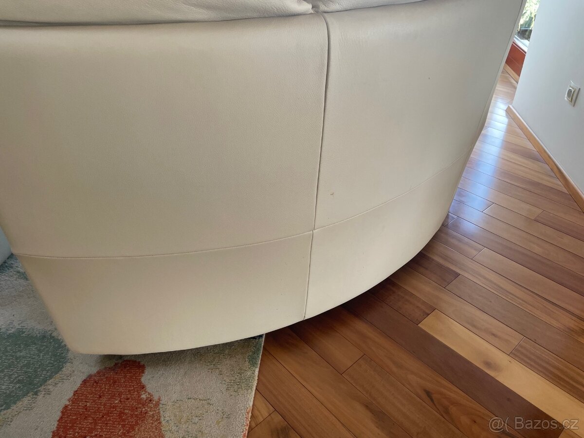 Rohová kožená sedací souprava - 10