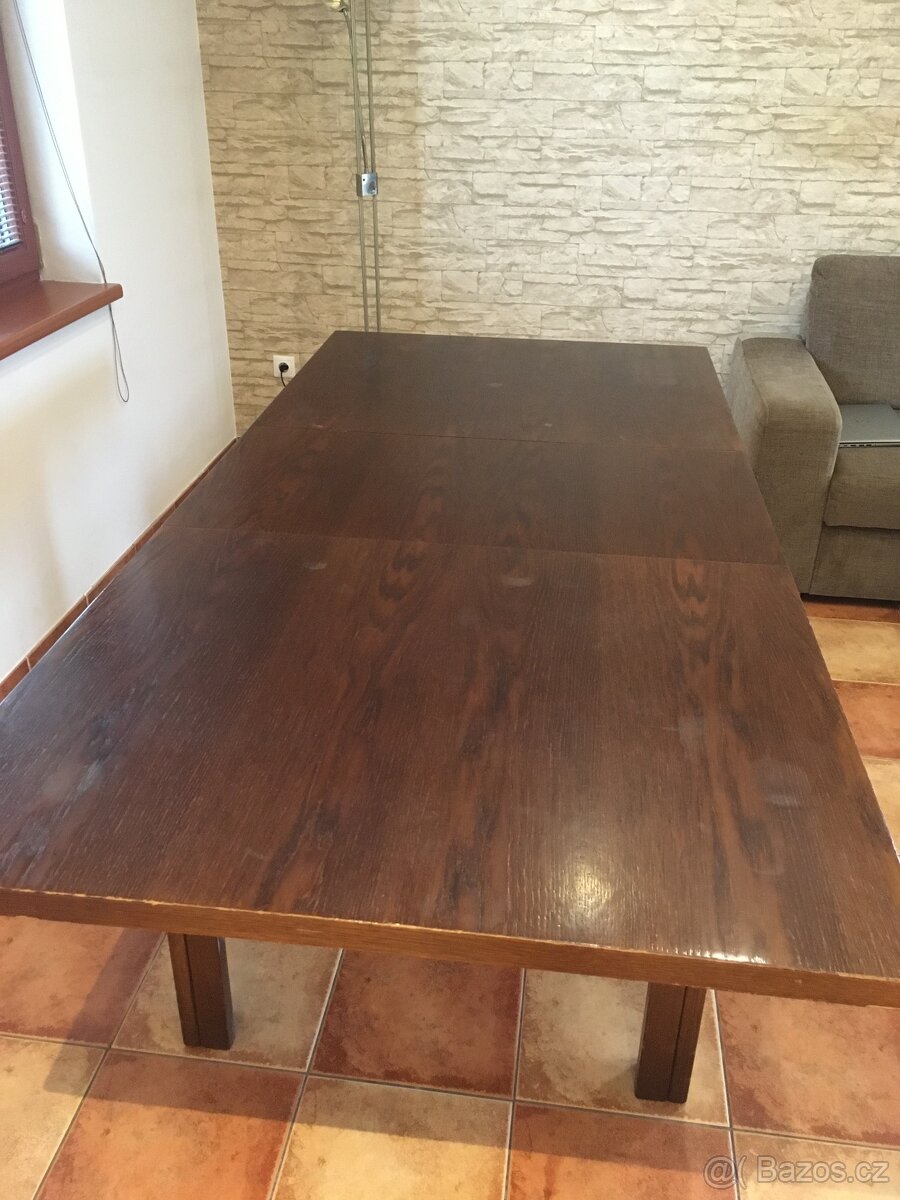Jídelní stůl 160x100 rozkládací s židlemi - 10