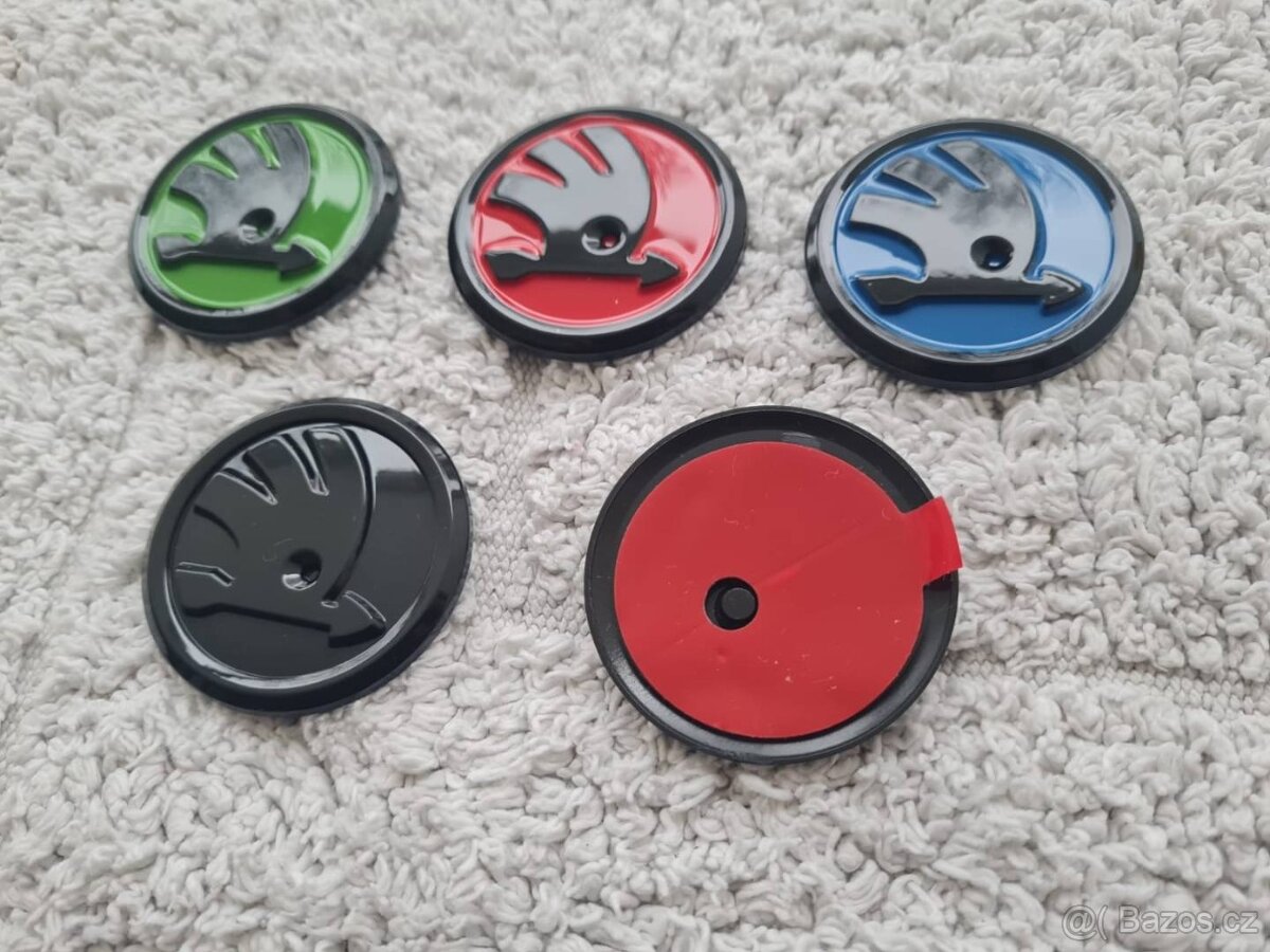 ŠKODA LOGO do volantu 43mm CHROM / 46mm FAREBNE. - 10