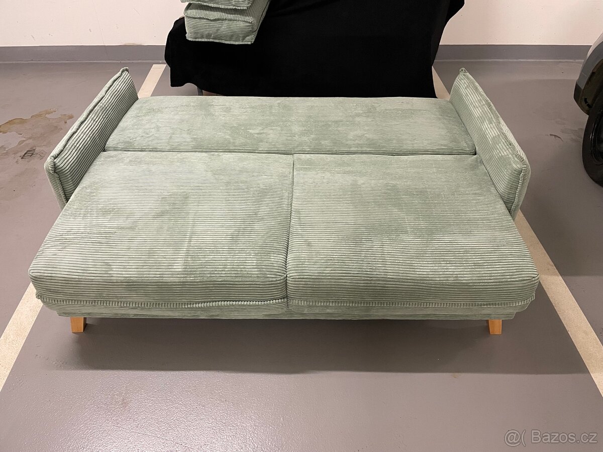 Manšestrová rozkládací pohovka 218 см - 10