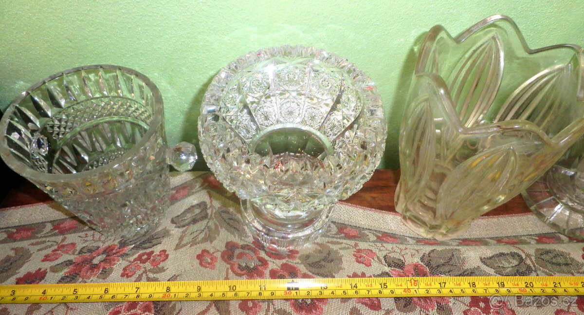 Váza skleněná masivní - více druhů - 10