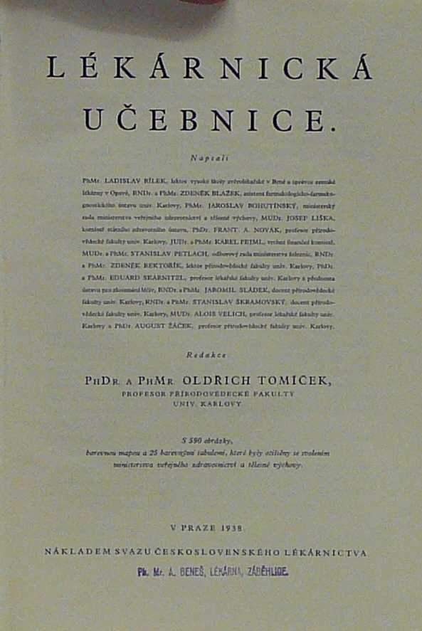 Lékárnická učebnice, Praktický slovník medicíny - 10