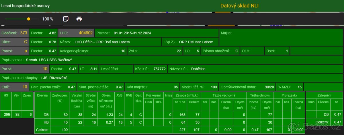 Prodáme lesní pozemek v k.ú. Dobětice - 10