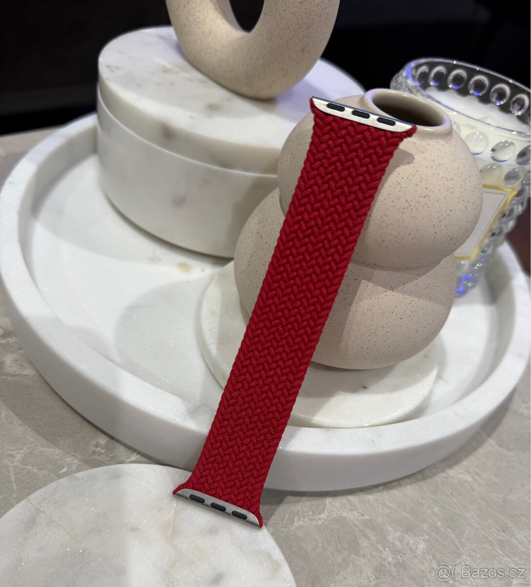 Luxusní, červený pásek na hodinky Apple Watch - 10