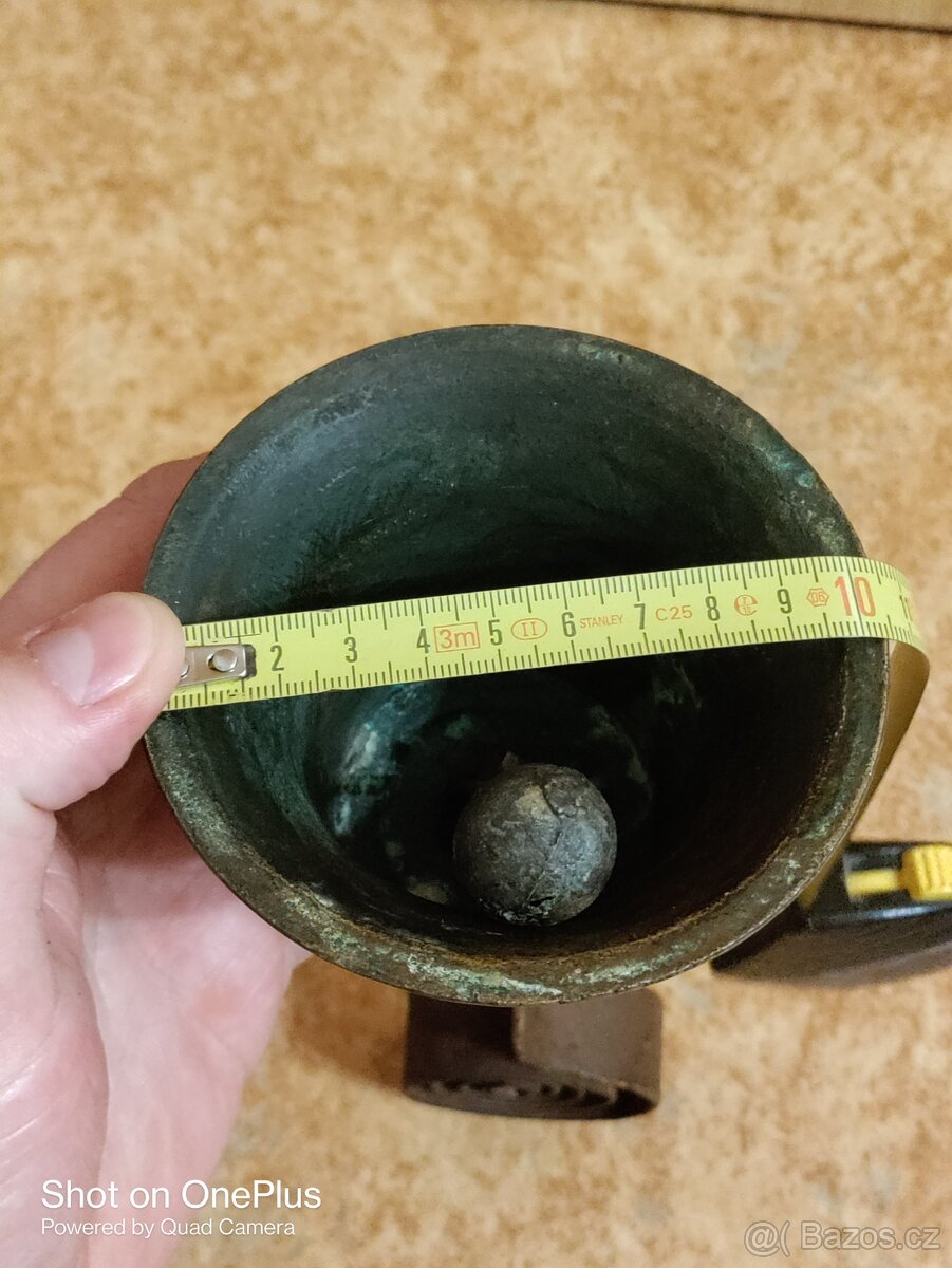 Prvorepublikový bronzový zvon ze starého kupeckého obchodu - 10