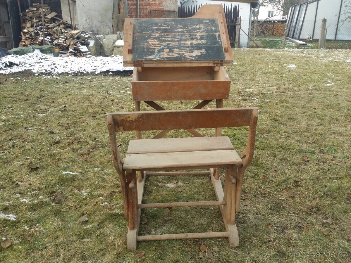 Historická školní lavice / Škamna - 10