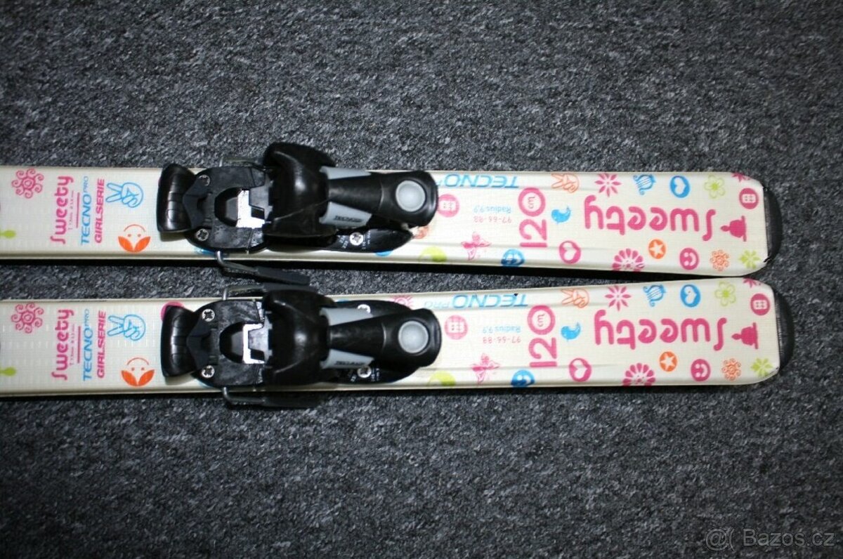 dívcí lyže tecno 120 cm , lyžáky - 10