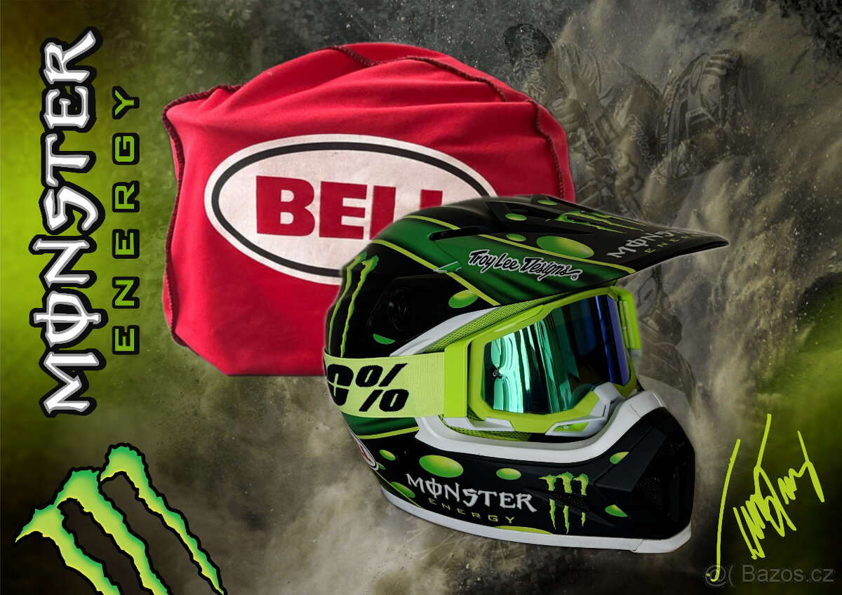 BELL MX-9 MIPS Showtime Replika Monster Svart/Grön - 10