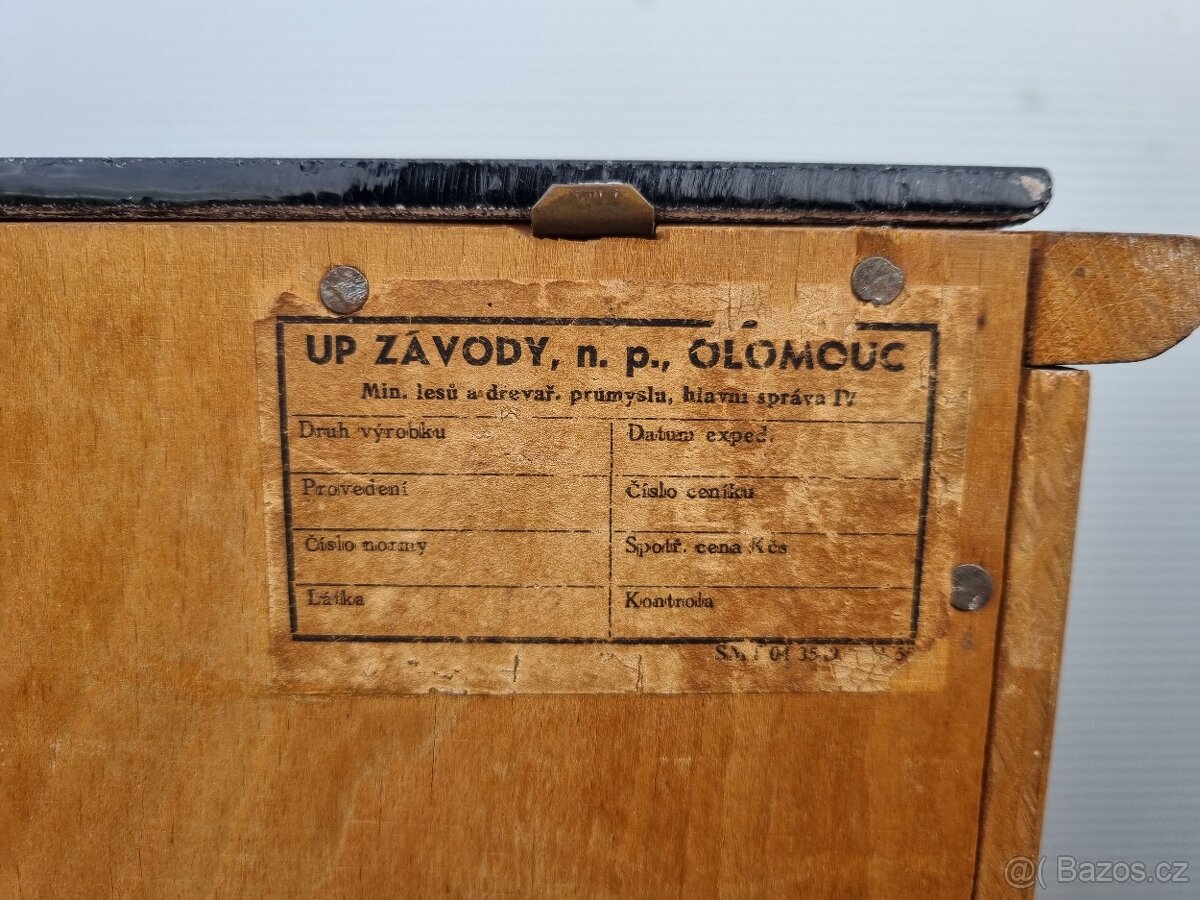 Retro noční stolky s opaxitovým sklem - 10