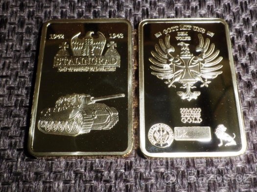 Německé zlaté cihličky a mince. Sbírka - 10