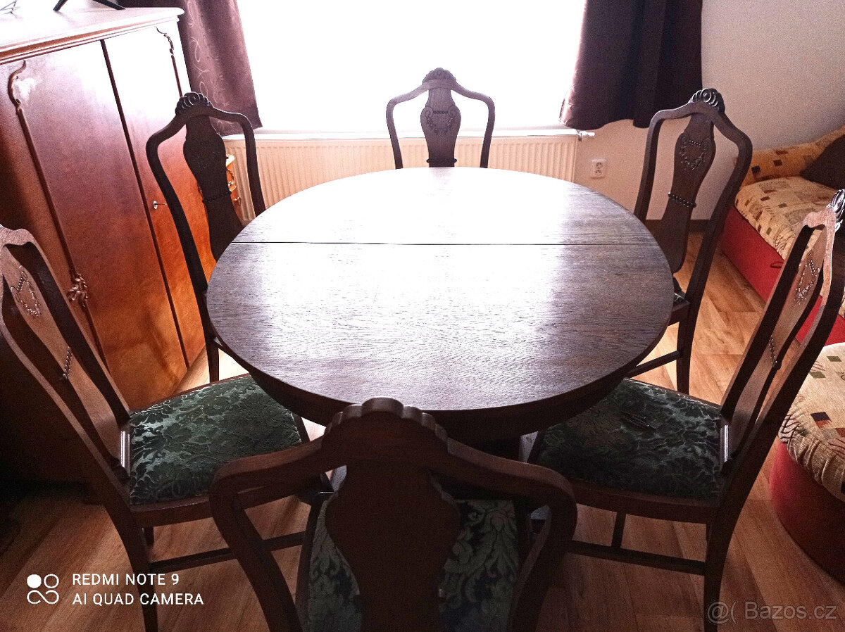 Starožitný stůl oválný - 10