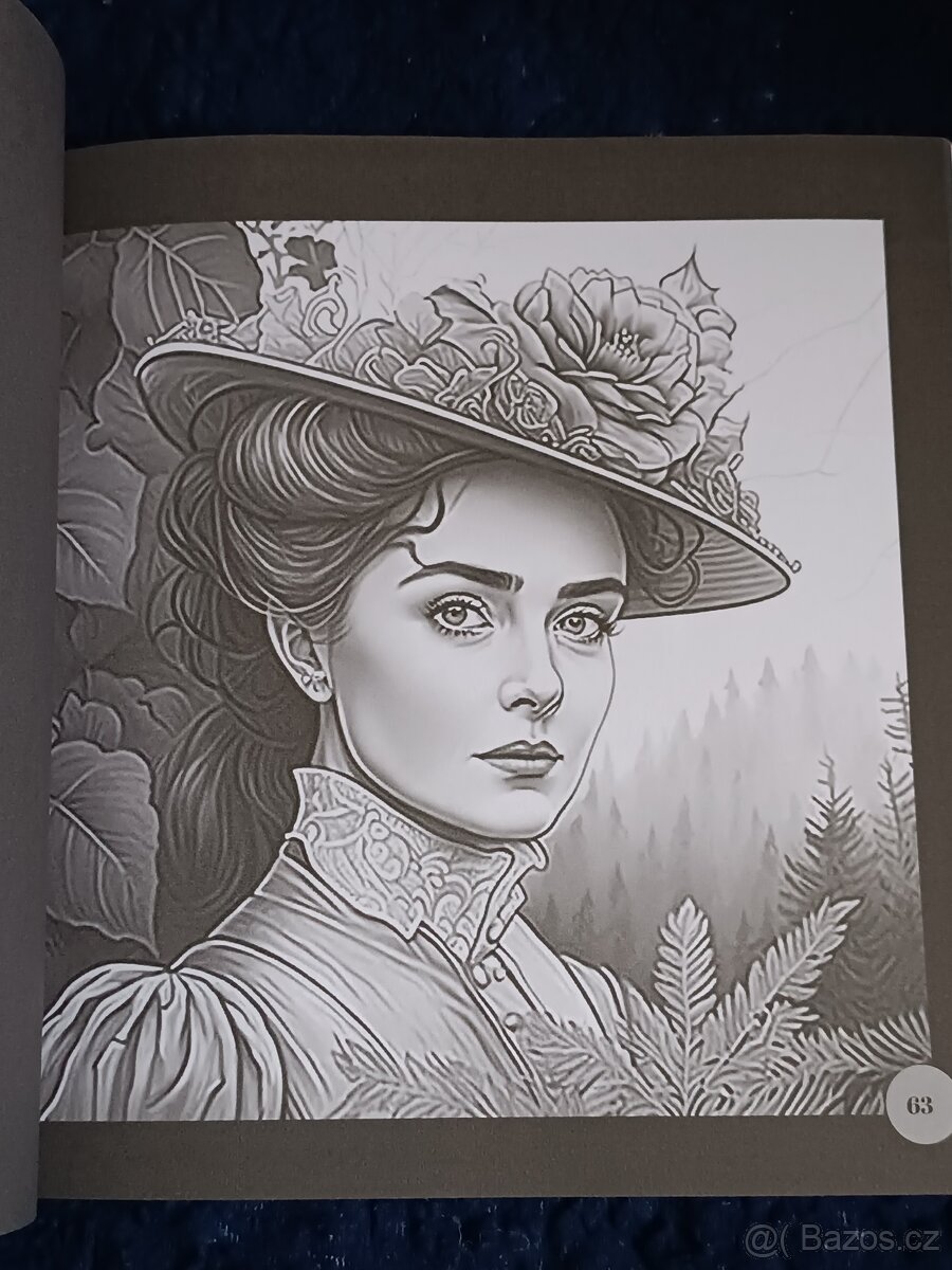 Omalovánky pro dospělé Victorian Ladies-grayscale - 10