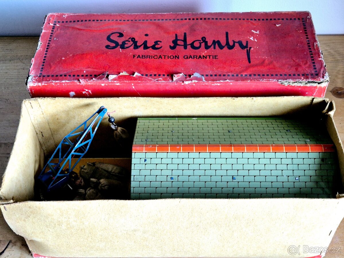 Vláčky - nádražní překladiště s jeřábem, Hornby, 1930 - 10