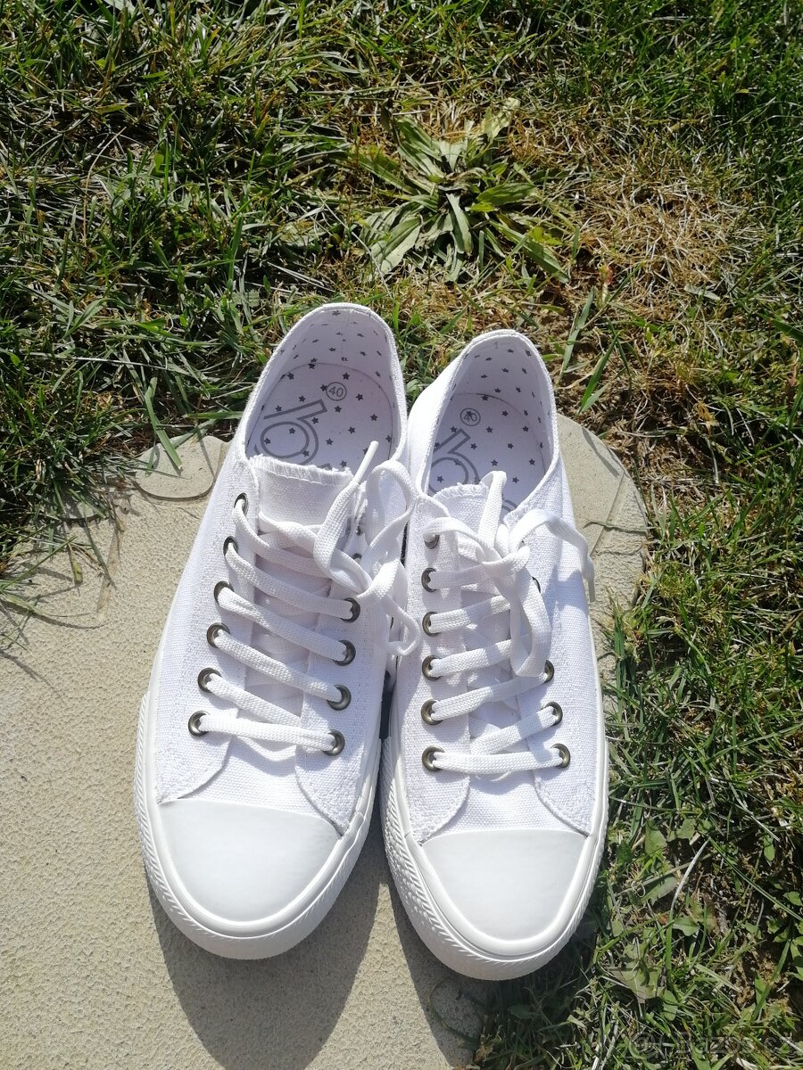 Nové - Bonprix tenisky bilé 40 - 10