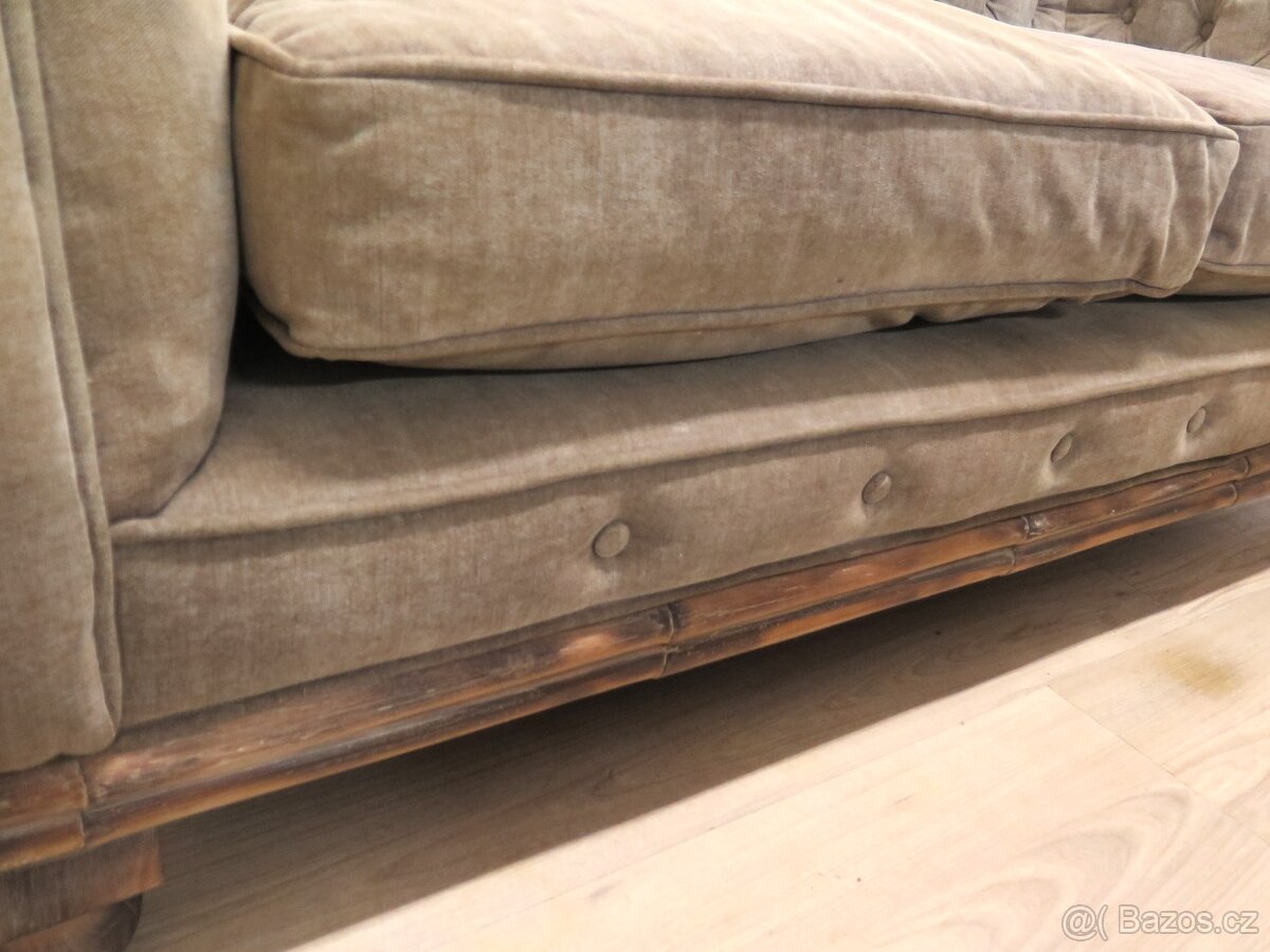 Sedací souprava na terasu (ratan/masiv/látka) - 10