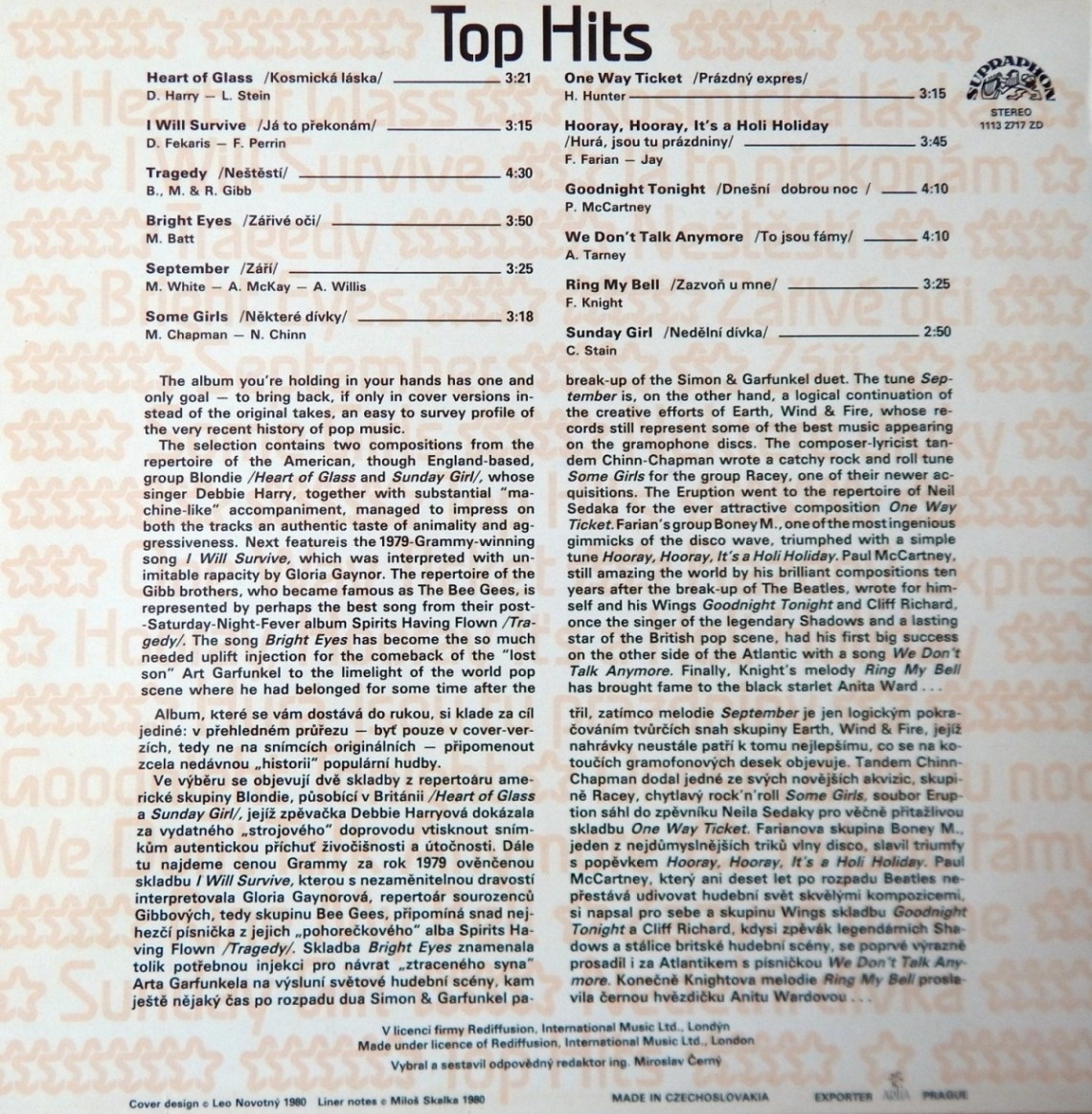 LP Bee Gees , Rolling Stones, Smokie, Eruption a j. - 10