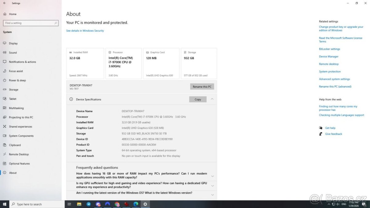 Intel Core i7-9700K, chladič, velmi málo používaný - 10